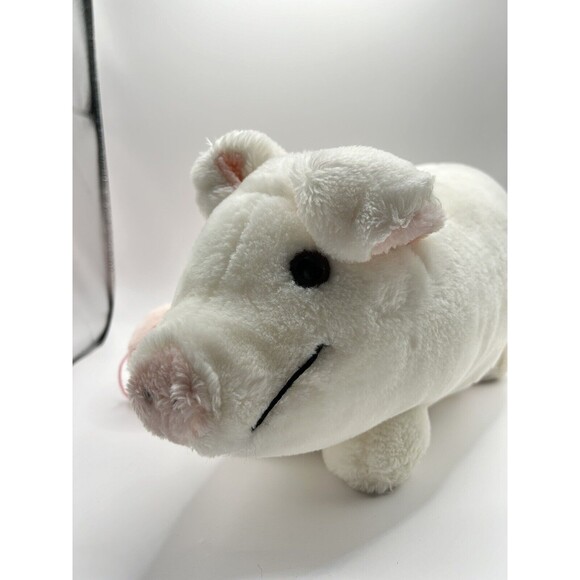Vintage Dakin Plush White Pig with 3 Pink Piglet Babies Stuffed Animal 17” 1980s - Picture 12 of 16
